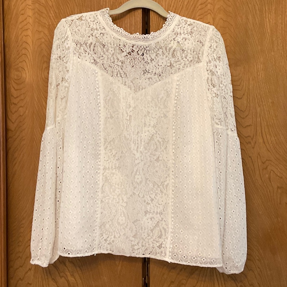 New White lace blouse, 12